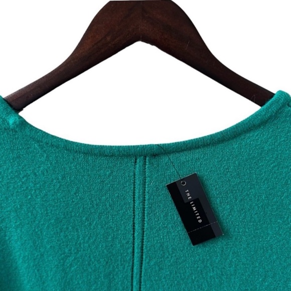 The Limited Green Long Sleeve Pointelle Knit Sweater Size Small - Picture 4 of 5